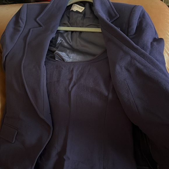 Armani Collezioni Navy Blue Sheath Dress w/ Jacket Size 10 - Picture 5 of 5